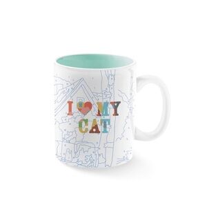 Fringe Studio Multicolor 'I Love My Cat' Mug
